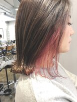 ヘア デザイン ヴェルダ(hair design Verda) 【verdaお客様】インナーピンクカラー