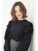 【岡田芽紅美 HANABUSA】ショコラピンクで大人ウェーブ