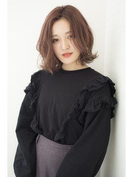 ハナブサ 田上店(HANABUSA) 【岡田芽紅美 HANABUSA】ショコラピンクで大人ウェーブ