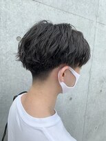 のばしかけセンターパート×緩ウェーブパーマ【奥田将馬】
