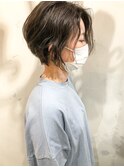 アンニュイなショートボブのパーマ