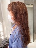 プードルパーマくるくる強めパーマロングヘアスパイラル