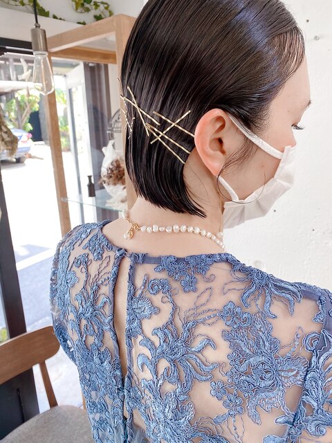 ミニボブヘアアレンジ