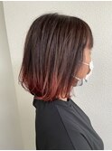 【Gree小川真由美】スソカラー*ボブ*グラデーション