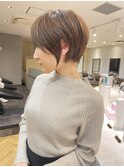 韓国マッシュくすみブルーネオウルフショーボブ