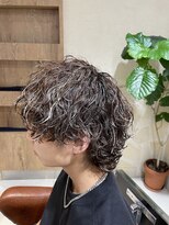 ヘアリゾート エーアイ 原宿(Ai for men) 波巻きスパイラルパーマツーブロックショートマッシュ