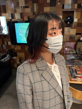 キサイ バズ(kisai BUZZ) ウルフ＆インナーカラー/レッド