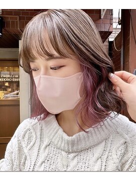 マリン(Marine) 垢抜けインナーカラー/イヤリングカラーピンクパープル