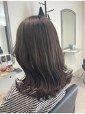 オリーブグレージュ×韓国巻き