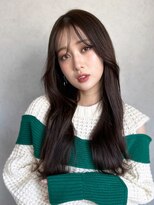 アイティーバイアルバム 八王子店(IT by ALBUM)&nbsp;くびれヘア_斜めバンググレージュカラー_49430