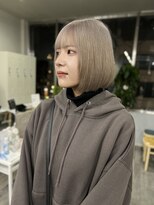 コード 四条河原町駅店(CHORD)&nbsp;ミルクティーベージュ　ハイトーンボブ　京都河原町　髪質改善