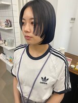 ニコ(Nico)&nbsp;顔周りレイヤー/ボブ/ダークブルー/ネイビーグレー