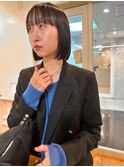 ワイドバング、紫ボブ