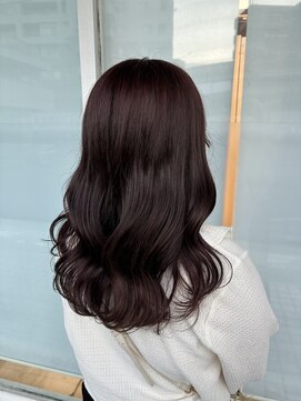 ショコラ アン 横須賀中央 20代30代40代ブリーチなしで叶えるパープルブラウンカラー