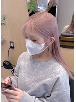 スタン 渋谷(Stam)&nbsp;ピンクベージュペールピンク春カラーケアブリーチ渋谷ハイトーン