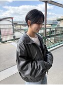 【ブリーチ/パーマ/ショート/ショート】