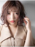 マロンベージュアッシュデジタルパーマ外ハネボブu上尾20代30代