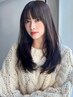 クオライン縮毛矯正+透明感カラー+カット+FARJUA 5stepトリートメント￥17000