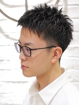 ヨシザワインク プレミアム 横浜 桜木町店(YOSHIZAWA Inc. PREMIUM) メンズビジネス爽やかアップバングツーブロックベリーショート