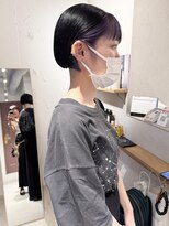 ラミエ バイ メルト 吉祥寺(lamie by melt)&nbsp;久保田)刈り上げミニボブイヤリングカラーピンクラベンダー