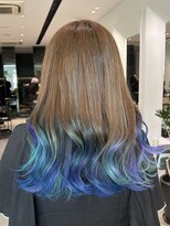 ステア ケース(stair case)&nbsp;グラデーションカラーブルーラベンダーターコイズ髪質改善