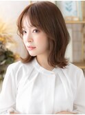 大人ガーリーミディアムレイヤー外ハネパーマA1浦和20代30代40代