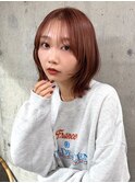 ボブ レイヤーボブ フェイスレイヤー 暖色カラー