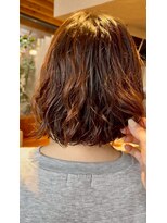 ルックアット(Look at)&nbsp;【Look at】パーマミディ似合わせカット着物ヘアダークアッシュ