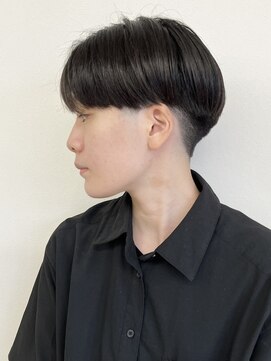 モリオフロムロンドン 松戸店(Morio from London) 【メンズ 松戸 岩口】シースルー刈り上げセンターパートショート