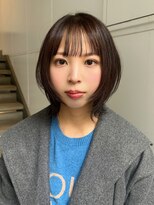 マイラ 銀座(myla)&nbsp;イメチェン前髪アンブレラカラーピンクベージュショートウルフ