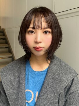 マイラ 銀座(myla) イメチェン前髪アンブレラカラーピンクベージュショートウルフ