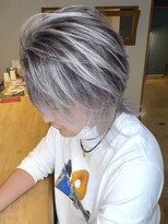 ブレイズヘアー(BLAZEhair)&nbsp;【メンズに人気】ホワイトバレイヤージュ×ブリーチ３回