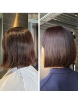 ルーム(Loomm)&nbsp;水素まとまる艶髪ボブ【髪質改善長浜米原縮毛矯正酸性ストレート
