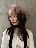 ピンク×ブラウン