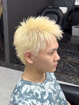 ザ アクネ 岡崎竜美丘店(THE ACNE) *スパイキーショート/ホワイトブロンド/メンズカラー