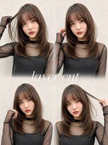 ヘアーサロン リアン 鴻巣店(hair salon Rien)&nbsp;韓国風くびれミディアムレイヤー×ショコラブラウン/鴻巣