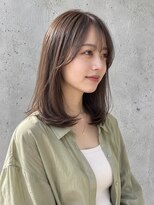 エードット(a.) 髪質改善×モカハイライトレイヤーミディアム艶感