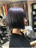 ネイビーアッシュ★ショートボブ