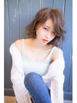 シャイン ヘア ブレンド 二子玉川(Shine hair blend)&nbsp;【二子玉川】丸みショート無造作カールボブディイルミナカラー86