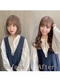 くすみベージュ#シールエクステ#メルティカラー#くびれヘア#栃木