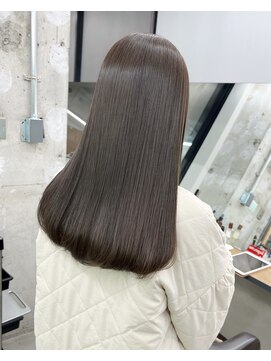 ネウィ 梅田(newi) ◆リンゴ幹トリートメント/艶カラー/アッシュグレージュ