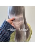 【零也】レイヤーカット×ホワイトベージュ