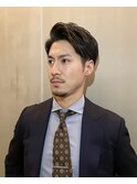 モテる/アップバング/スーツに似合う/ツーブロック/パーマ