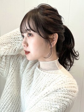 ガーデン ムサシコスギ(GARDEN MUSASHIKOSUGI) エアリーロング まとめ髪 おくれ毛 シースルーバング 小顔