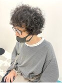 メンズマッシュヘア×クリクリパーマ