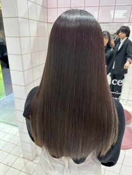 ロンドルーチェ 心斎橋(Lond luce) ダークアッシュ/ミディアムレイヤーカット［髪質改善/縮毛矯正］