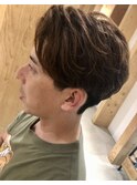 抜け感センター分けスタイル