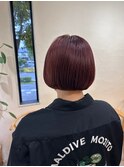 刈り上げ女子ツーブロックショートボブ大人可愛いピレンジカラー