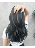 コントラスト極ハイライト☆アッシュブラック