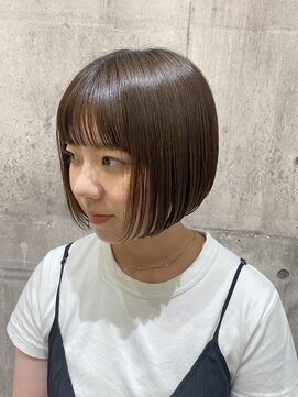 サラ 新宮店(SARA) 【福岡新宮】小顔 前髪ぱっつん ワンレンボブ 20代 30代 40代